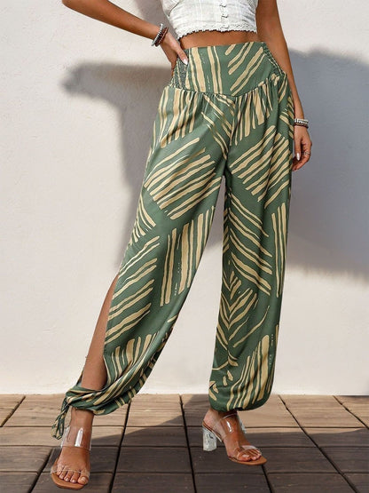 Women Printed Loose Fit Non Iron Trousers