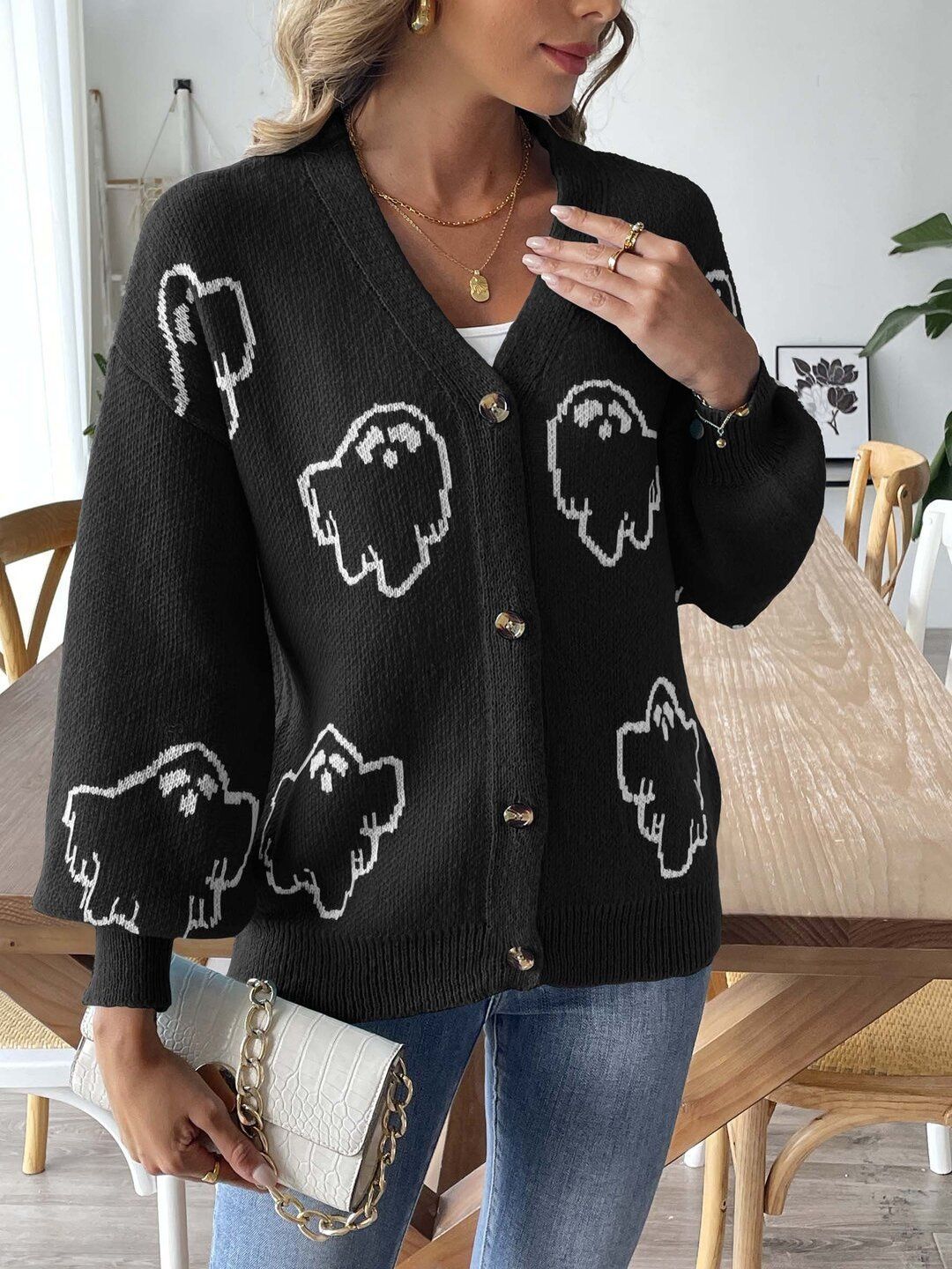 Women Printed Cardigan