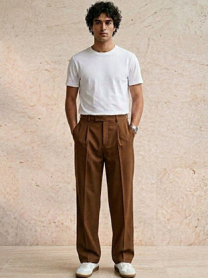 Men Pleated Trousers