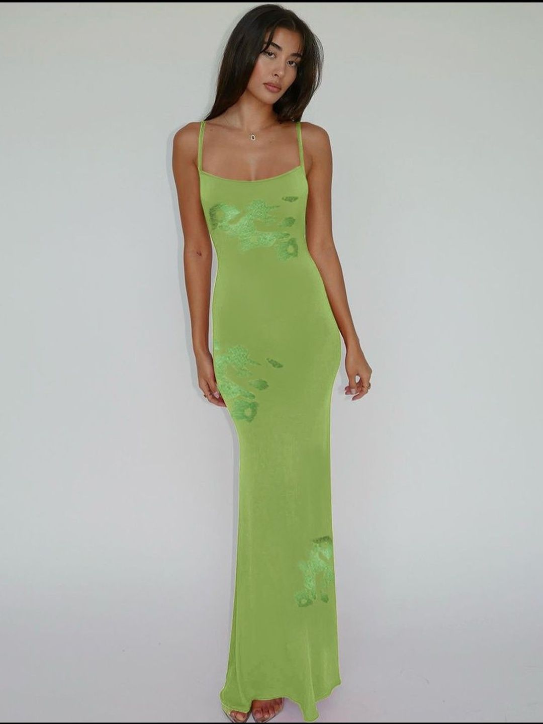 NOWI Bodycon Maxi Dress Style 572 - Nowi Korean Fashion
